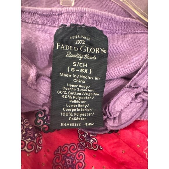 Faded Glory Girls Dress Size S 6-6X High-Low Summer Sleeveless‎ Purple Pink Boho - Picture 2 of 4